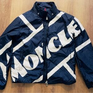 Moncler Dark Blue and White Windbreaker